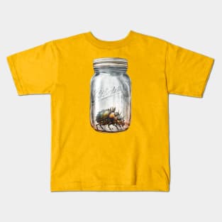 Steampunk Bug in Jar Kids T-Shirt